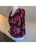 I.N. San Francisco Floral Red Black Blouse Size L - photo 3