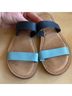 MADE IN ITALY 100% Leather Blue Sandals Size EU 40 - photo 6