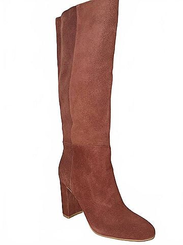 Chinese Laundry Women Krafty Suede Knee High Block Heel Boots in Brown (view 1)