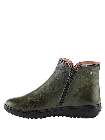 Spring Step Women's Zipit Boot in Olive Green (view 2)