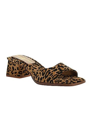 Chinese Laundry Women's Linda Block Heel Sandals in Camel-Leopard (view 1)