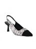 Chinese Laundry White Women's Mariella Kitten Heel in Black/White Tweed Size 9 - photo 4