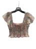 LoveShackFancy 100% Cotton 100% Cotton Floral Multi Color Short Sleeve Blouse Size S - photo 1
