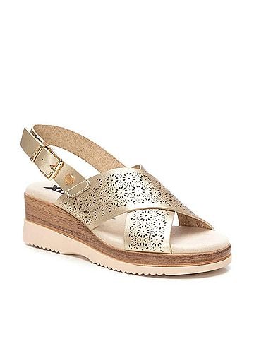 XTI Women's Pu Wedge Sandals in Gold (view 2)