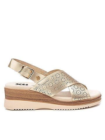 XTI Women's Pu Wedge Sandals in Gold (view 1)