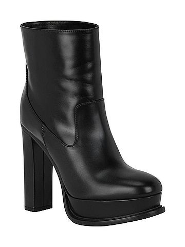 Alexander McQueen Women's Leather Heeled Boots in Black (view 2)