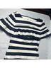 Eliza J Stripes White Blue Casual Dress Size 4 - photo 5