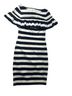 Eliza J Stripes White Blue Casual Dress Size 4 - photo 2