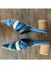 Brighton 100% Leather Blue Heels Size 9 1/2 - photo 6