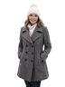 Anne Klein 60% Wool 30% Polyester 5% Viscose 5% Other 100% Polyester Gray Coat Size L - photo 2