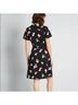 ModCloth 100% Polyester Floral Black Multi Color Casual Dress Size 4 - photo 11