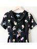 ModCloth 100% Polyester Floral Black Multi Color Casual Dress Size 4 - photo 4