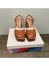 Katy Perry Graphic Brown Orange Heels Size 10 - photo 4