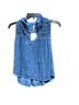 Free People Solid Blue Sleeveless Top Size S - photo 1