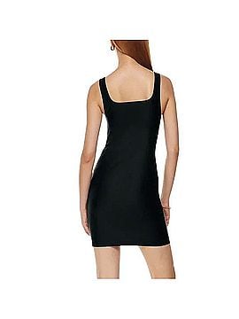 bcbg black tiered dress Aritzia Wilfred Black Sleeveless Tank Wrap Tie Tank Midi Sheath Dress – Brie