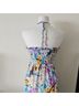 Aqua 100% Polyester Floral Multi Color Casual Dress Size S - photo 4