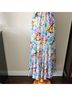 Aqua 100% Polyester Floral Multi Color Casual Dress Size S - photo 5