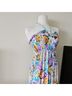 Aqua 100% Polyester Floral Multi Color Casual Dress Size S - photo 3