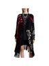 Desigual Floral Black Red Cardigan Size L - photo 1