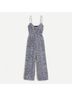 J.Crew 100% Polyester Floral Blue White Jumpsuit Size 16 - photo 9