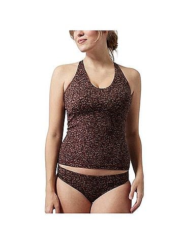 Athleta Camo Flore Decadent Chocolate Tankini Swimsuit Top (view 1)