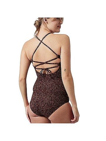 Athleta Camo Flore Decadent Chocolate Tankini Swimsuit Top (view 2)