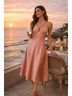 Jonathan Simkhai Solid Orange Cocktail Dress Size 8 - photo 3