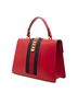 Gucci 100% Leather Red Medium Leather Web Sylvie Top Handle Bag One size - photo 3