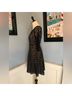 Nine West Leopard Print Black Tan Cocktail Dress Size 6 - photo 5