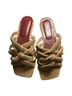STAUD 100% Velvet Tan Sandals Size EU 37 - photo 1