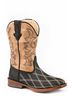 Roper Brown Boy's Cross Cut Square Toe Boots Size 3 (baby) - photo 1