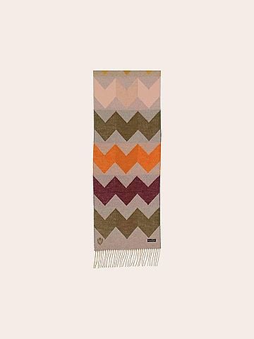 V.Fraas Women's Exploded Zig Zag Cashmink Scarf (view 2)