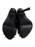 Steve Madden 100% Leather Black Silver Heels Size 5 1/2 - photo 6