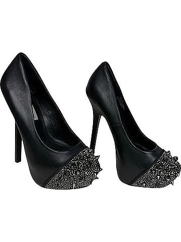 Steve Madden Spiked Y2K Leather High Heel Pumps Heels (view 1)
