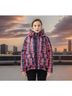 Orolay 100% Polyester Checkered-gingham Burgundy Red Jacket Size S - photo 3