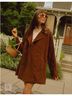 Mille 100% Cotton Solid Brown Coat Size S - photo 3