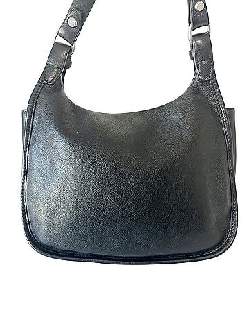 Longchamp Balzane Black Leather Hobo Saddle Buckle Messenger Leather Crossbody Bag (view 2)