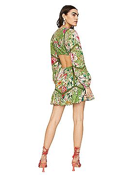 green emerald velvet dress Trouble Emerald Mini Dress - US 2