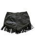 Understated Leather 100% Leather Black Leather Shorts Size L - photo 2