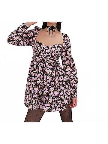 For Love & Lemons Kate Long Sleeve Mini Dress (view 2)