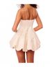 LoveShackFancy Solid Brown Jake Satin Mini Dress Size 0 - photo 3