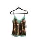 Gold Hawk 100% Silk Brown Silk Top Size L - photo 2