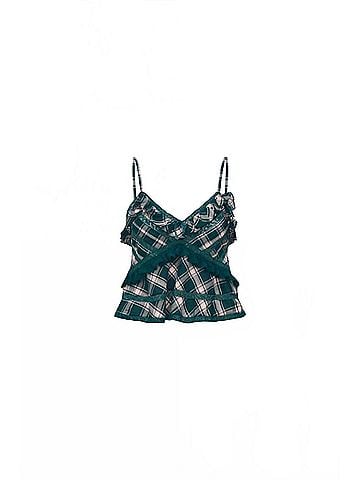 LoveShackFancy Sormina Tartan Cotton Top (view 1)