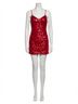 LoveShackFancy Print Red Raphaella Sequin Mini Dress Size 2 - photo 1