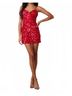 LoveShackFancy Print Red Raphaella Sequin Mini Dress Size 2 - photo 2