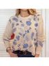Johnny Was Brown Patchwork Thermal Top Size S - photo 2