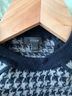J.Crew 100% Merino Houndstooth Black Gray Pullover Sweater Size S - photo 3