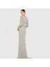 Mac Duggal 100% Polyester Floral Silver Gold Cocktail Dress Size 2 - photo 11