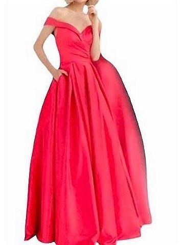 Jovani Off The Shoulder Ballgown (view 2)