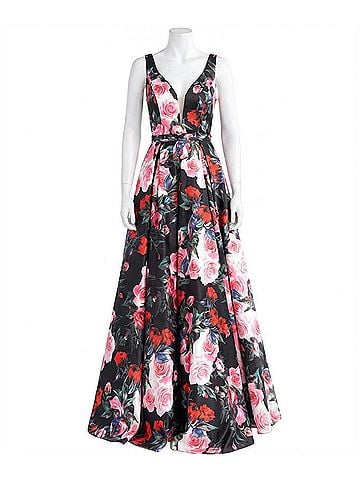 Jovani Printed A-Line Ballgown (view 1)